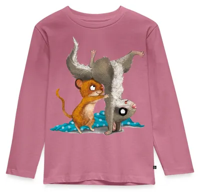 Produktbild von Spreadshirt Der Kleine Siebenschläfer Und Die Kleine Maus Kinder Premium Langarmshirt, 134/140 (8 Jahre), Mauve