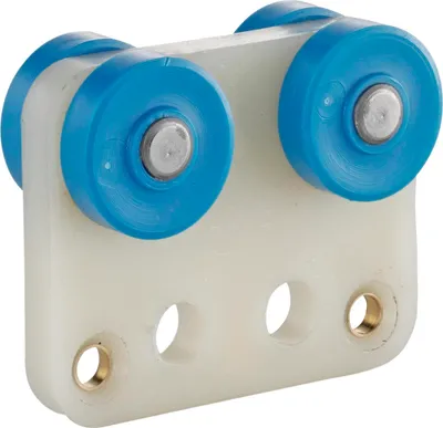 Image de Rideau de bâche, deux paires HELM 132K, plastique avec rouleaux nylon