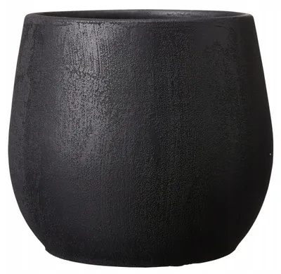 Produktbild von Donika Schwarzer Terrakotta Blumentopf Dekorativ Handgefertigt 19x21