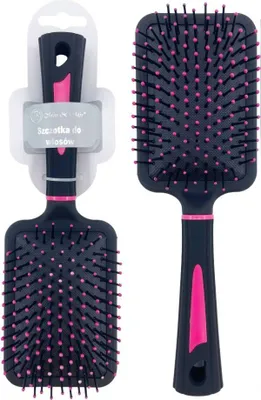 Produktbild von Rechteckiger Haarbürste – schwarz und rosa, 25 cm