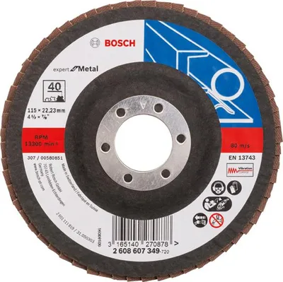 Produktbild von Fächerschleifscheibe X551 Expert for Metal, gerade, 115 mm, 40, Glasgewebe