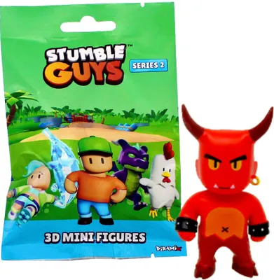 Produktbild von Stumble Guys 3D Sammelfiguren Serie 2 - Chrome Crystal - Figur 14. Red Demon
