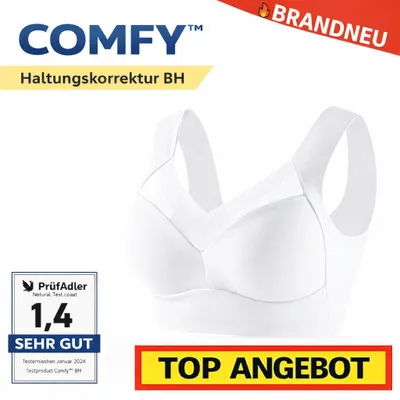 Produktbild von Comfy™ Haltungskorrektur BH Bügellos Damen Stütz BH Komfort Push-Up Support Bra: Weiß / XL