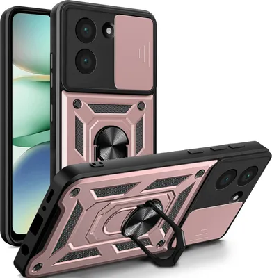 Produktbild von Outdoor Panzer Hülle für Xiaomi Redmi A5 Handyhülle mit Kameraschutz Ringhalter Case in Rosegold