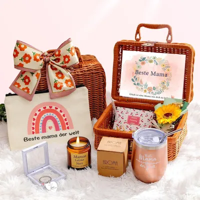 Produktbild von Yunnoend Geschenkkorb für Mama - Geburtstag, Muttertag, Weihnachten