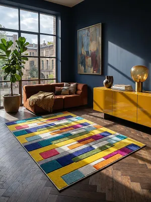 Teppich rechteckig im modernen Wohnzimmer_#sku_BARK503119375334-BARK503119375335-BARK503119375336-BARK503119375337#