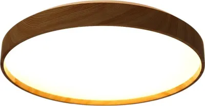 Produktbild von LED Dekenleuchte Senja rund 48 hölzern/weiß