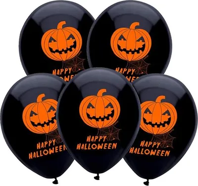 Immagine prodotto di Palloncini con stampa zucca HALLOWEEN - 5 pezzi.