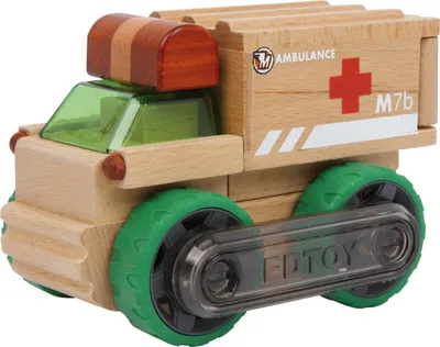 Produktbild von Ambulanz EDTOY small foot Legler Krankenwagen kombinierbar Transformobil Magnete