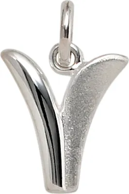 Produktbild von JOBO Anhänger Buchstabe V 925 Sterling Silber rhodiniert teilmattiert