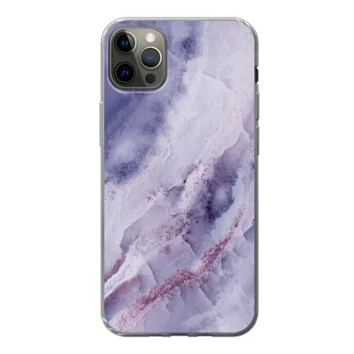 Produktbild von MuchoWow® Handyhülle Schutzhülle Hülle für iPhone 13 Pro Max Naturstein - Lila - Edelsteine und Mineralien Silikon Softcase Handy Hülle - Mobiltelefon