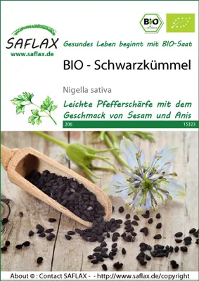 Productafbeelding van SAFLAX -  - Zwarte komijn - 300 zaden - Nigella sativa