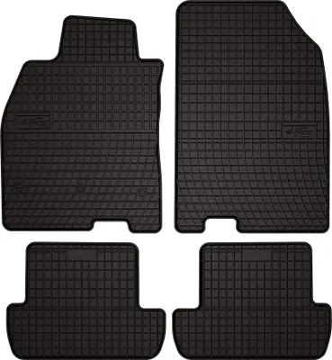 Obrázek produktu pro Gumové autokoberce pro na míru pro Renault Megane III (2008-2015, hatchback, kupé, grandtour, kombi) černé, sada 4 ks, s úchyty