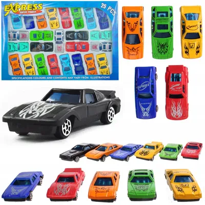 Produktbild von Trifox Spielzeugauto Set 25 bunte Metallautos Geschenk
