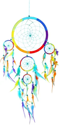 Produktbild von Dreamcatcher Regenbogen, bunter Traumfänger in verschiedene Größen