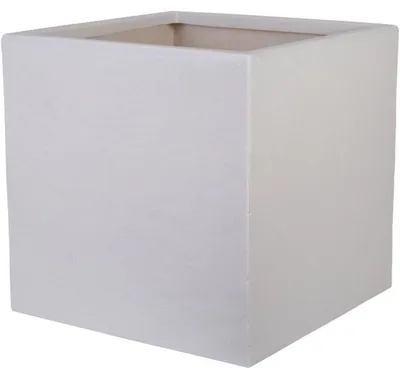 Image de Pot de fleurs - STRATA - L - Carré - Riven - ? 38,5 cm x 46,5 cm H - Couleur pierre