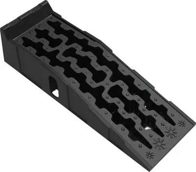 Produktbild von Set aus 2 Auffahrrampen - Kfz-Servicerampen - Tragkraft 7,26 t - Rutschfest - Hubhöhe 17 cm - Arbeitsbreite 24,5 cm - 90,8×30,8×22 cm - PP-Kunststoff - Schwarz