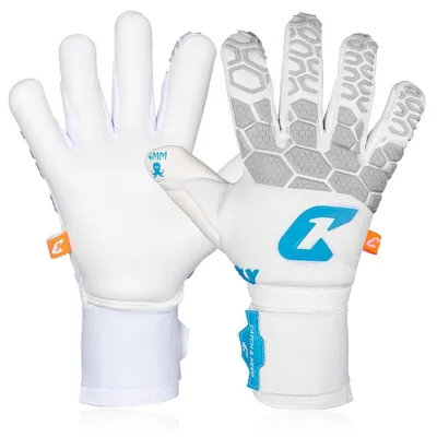 Produktbild von CATCH & KEEP Fly Soul Torwarthandschuhe Größe 9 – Fußballhandschuhe mit Octopus Grip, Hybrid Cut, atmungsaktiver Mesh-Backhand, Punching Zone 3.0,Weiß