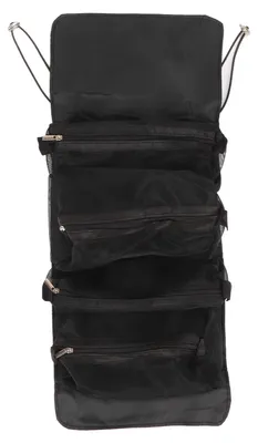 Produktbild von Abnehmbare Kosmetiktasche, faltbar, 4-in-1, multifunktional, zum Aufhängen, Make-up-Taschen mit Haken und Schlaufe für Outdoor-Reisen, Schwarz
