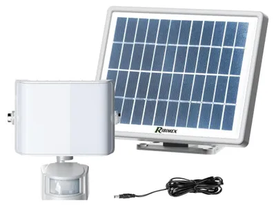 Solar LED-Strahler 9 W mit Bewegungsmelder, lichtgrau
