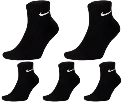 Produktbild von 5 Paar Nike Socken Herren Damen - Farbe: Schwarz - Größe: 42-46