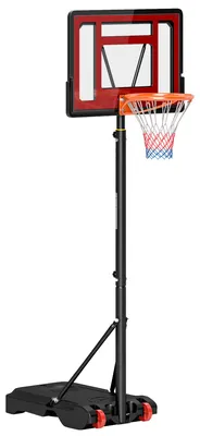 Produktbild von HOMCOM Basketballständer Outdoor mit Rollen, 160-210 cm höhenverstellbar Stahl