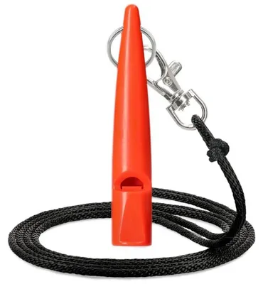 Produktbild von Hundepfeife 211,5 orange mit Pfeifenband Kunststoff Trainingspfeife