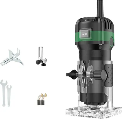 Obrázek produktu pro 800W fréza na dřevo, 6rychlostní multifunkční fréza 33000 otáček za minutu, 2 klíče, 2 uhlíkové kartáče
