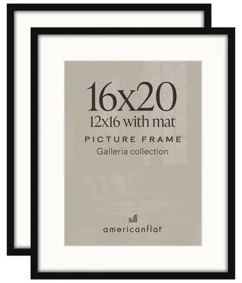 Fotolijst 16x20 cm, Set von 2, schwarz, mit Plexiglas