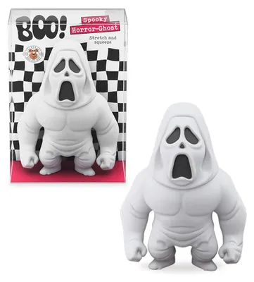 Productafbeelding van TRENDHAUS Boo, rekbare horrorfiguur in de vorm van een spook, ongeveer 9 x 4 x 12 cm