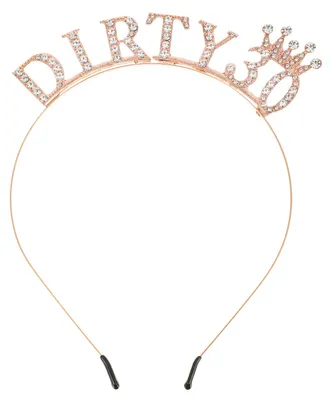 30. Geburtstagskrone für Frauen, Roségold, Strass, Haarband