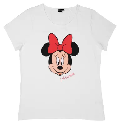 Produktbild von Disney Minnie Mouse T-Shirt für Damen Oberteil Frauen Shirt Top Weiß (as3, Alpha