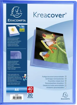 Productafbeelding van Chromaline zichtmap A4, 20 vellen, blauw, verpakking met 5 stuks
