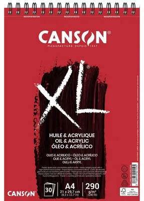 Obrázok produktu pre Canson XL Oil and Acrylic, Umelecký papier, 290 g/m², 30 listy