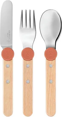 Image de Opinel Le Gourmet set de couverts pour enfants, 3 pcs., CORAL