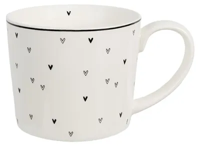 Immagine prodotto di Tazza Clayre & Eef 275 ml Cuori in Vetroceramica bianca