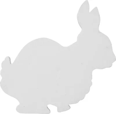 Image de EUROPALMS Silhouette Lapin, blanc, 56cm (83505010)