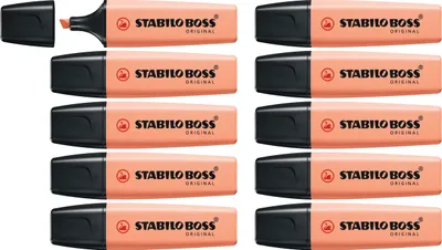 Produktbild von Textmarker - STABILO BOSS ORIGINAL Pastel - 10er Pack - cremige Pfirsichfarbe