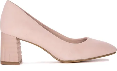 Produktbild von Tamaris Damenpumps Rosa aus Samtleder mit 7 cm Blockabsatz und TouchIt-Technologie