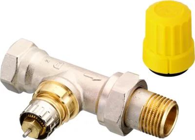 Image de Corps de vanne Danfoss RA-UN 15 R 1/2, passage, nickelé mat