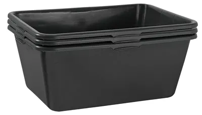 Image de BURI 3x bac à mortier 90 litres bac à mortier 80x60cm bac à mortier bac à ciment bac à nourriture renforcé extra robuste, noir d'Allemagne