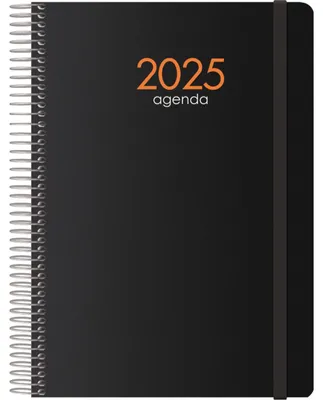 Imagen del producto de DOHE 11622-2024, Diario personal, Color negro, Diseño sencillo, Color blanco, 160 hojas, 70 g/m²