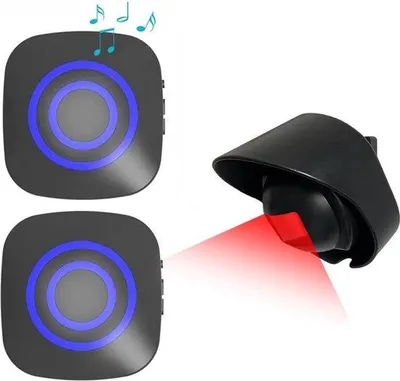 Immagine prodotto di Due sistemi di sicurezza - Segnalatori di passaggio - Nero con rosso
