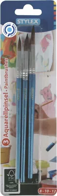 Produktbild von Stylex Aquarellpinsel 3 Stück 8-10-1235057