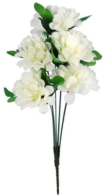 Obrázek produktu pro Umělá kytice bílých chrysantém, 36 cm - ideální pro Dušičky