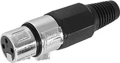 Image de Xlr Femelle - 3 Pôles - Nickelé - Noir