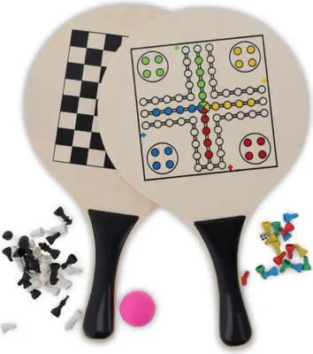 Produktbild von Beachball Set mit aufgedrucktem Ludo und Schachspiel