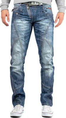 Produktbild von Cipo & Baxx Herren Regular Fit Jeans Stonewashed C0751 Blue W38/L34