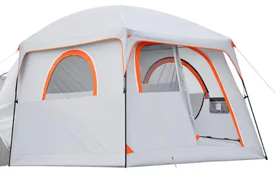 Image de Grande tente SUV pour 6 personnes, dimensions 3,05 x 2,74 m. Tente pour hayon de SUV, utilisable en toutes saisons, avec portes ventilées et fenêtres en moustiquaire. Tente imperméable (PU2000mm) pour l'arrière des voitures, idéale pour le camping et la randonnée en extérieur
