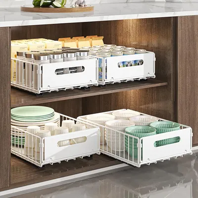 Obrázok produktu pre Organizér do zásuvky, výsuvný, 4 priehradky, 38x25x10 cm, na uskladnenie